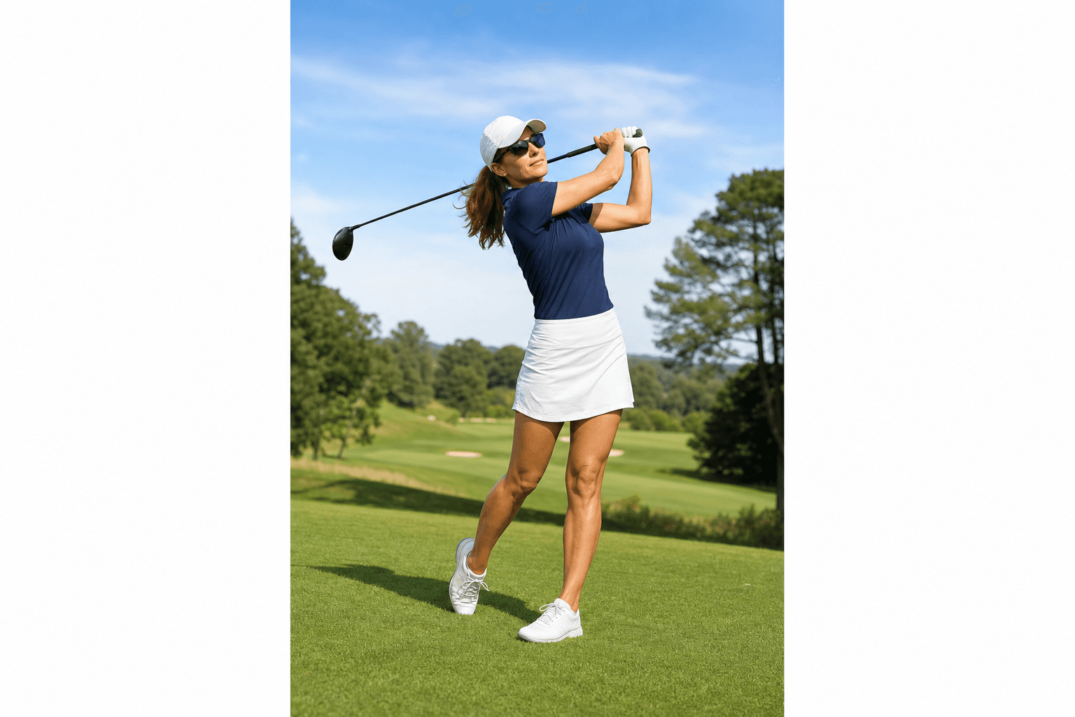 Patient playing golf after shoulder replacement recovery